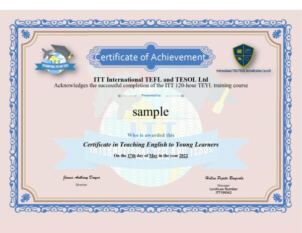 TEYL CERTIFICATE